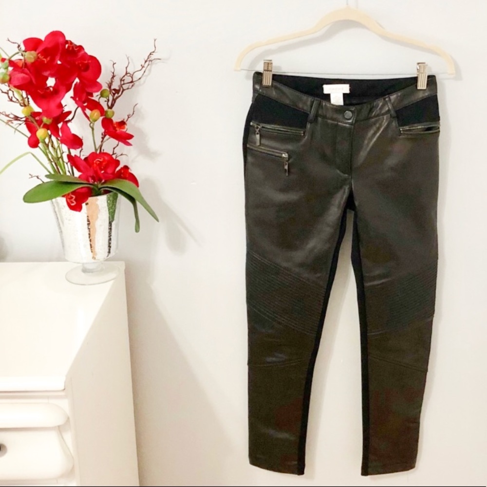 CACHE Genuine Leather Black Pants Size 2⭐️